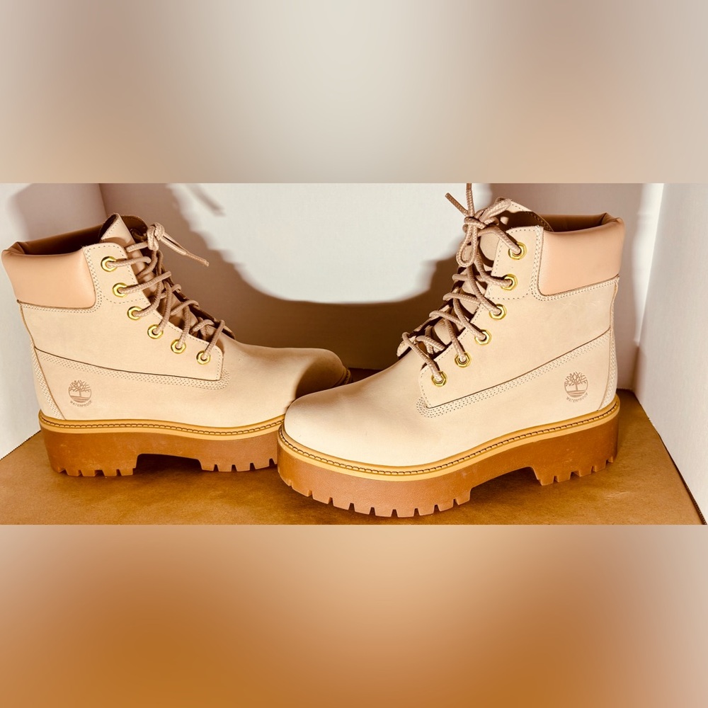 Timberland Blush Stone St Platform Women's Lace-Up Work Boots